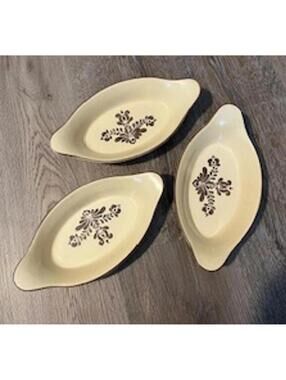 Vintage Pfaltzgraff Village Au Gratin Casserole Dishes 265 USA - Lot of 3